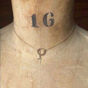 Delicate Hammered Gold Circle Chain Choker